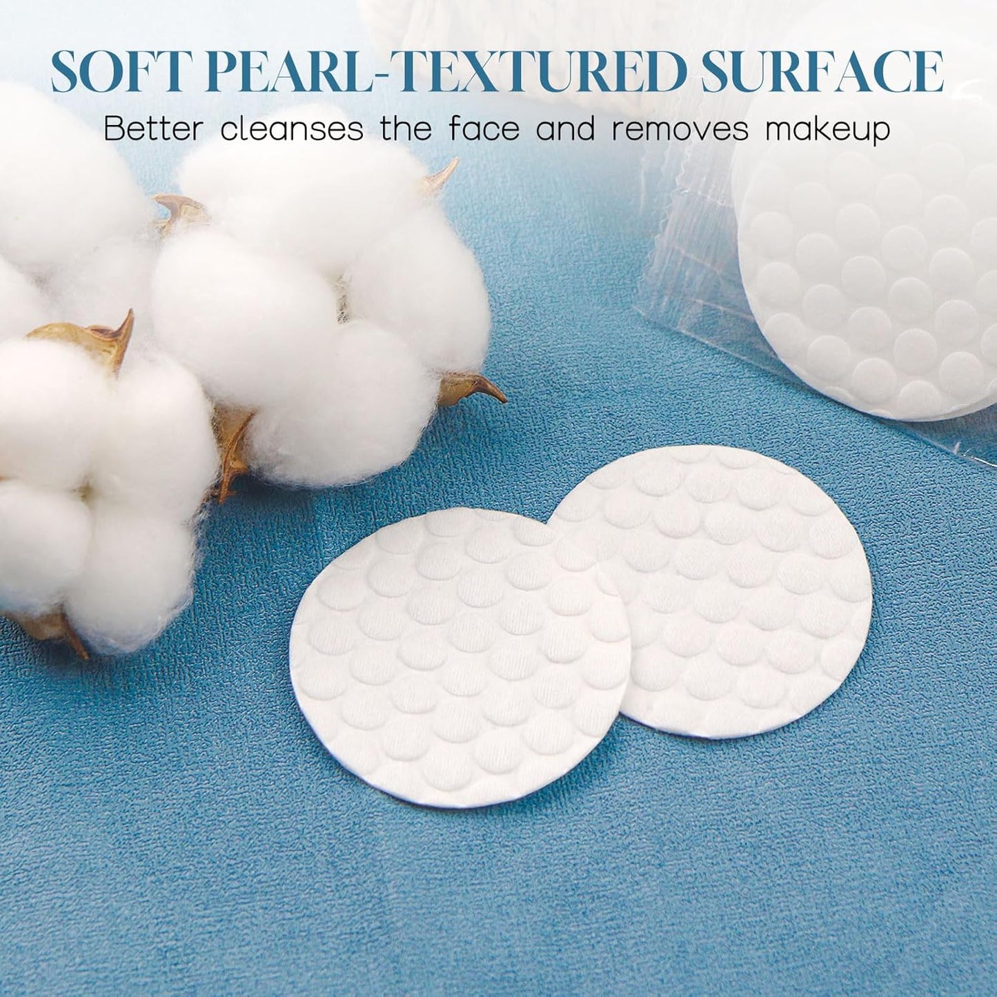 Travel Size Cotton Rounds Individually Wrapped Cotton Rounds Bulk Makeup Cotton Pads Soft for Most Skin Types Personal Care Kit Hotel Amenities (2 Pcs/Set, 100 Sets in Total)