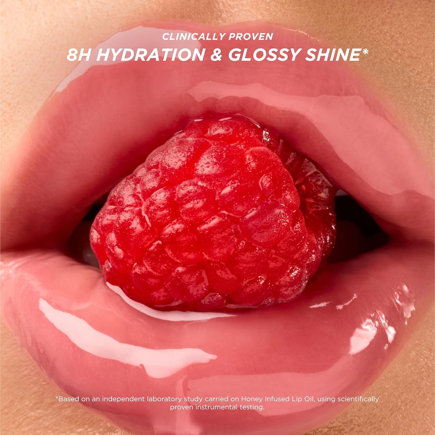 Gisou Honey Infused Hydrating Lip Oil, Nourishing Lip Moisturizer for Dry Lips, 0.27 fl oz (Raspberry Swirl)