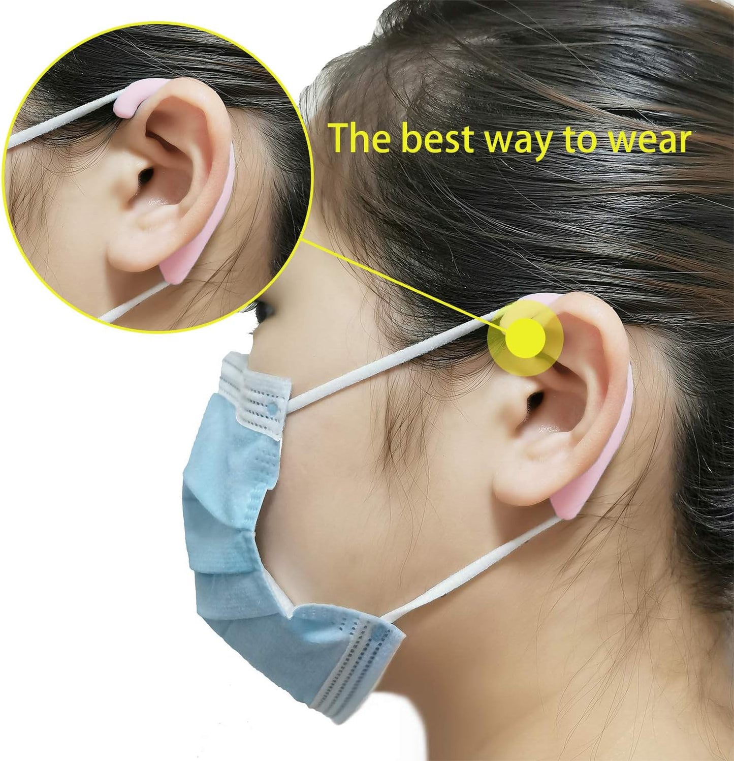 Ear Protectors Anti-Slip Silicone Soft Earloop Relieve Ear Discomfort Silicone Earmuffs