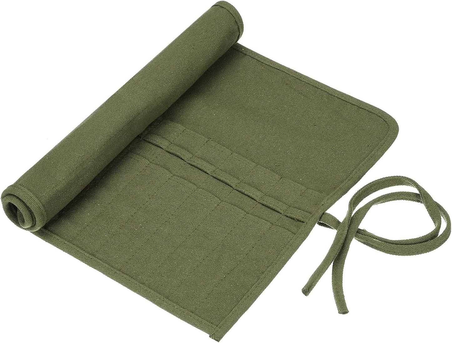 YOKIVE Color Pencil Organizer, Painting Brush Holder Artist Roll Art Craft Supplies Bag for Marker Outdoor Travel Organizing, 22 Slots, Green