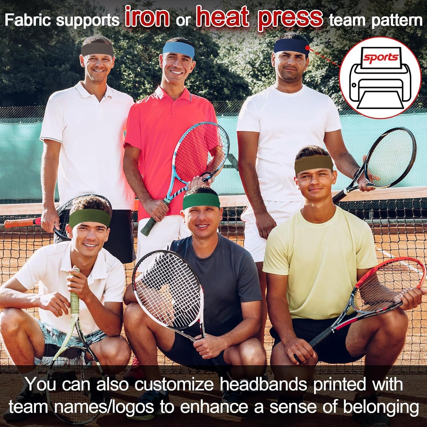 10 PCS Headbands for Women - Fashion Non Slip Cotton Headbands for Women and Men Perfect for Sports and Outdoor Activities in Summer,Including Running, Yoga, Cycling, Gym Workouts