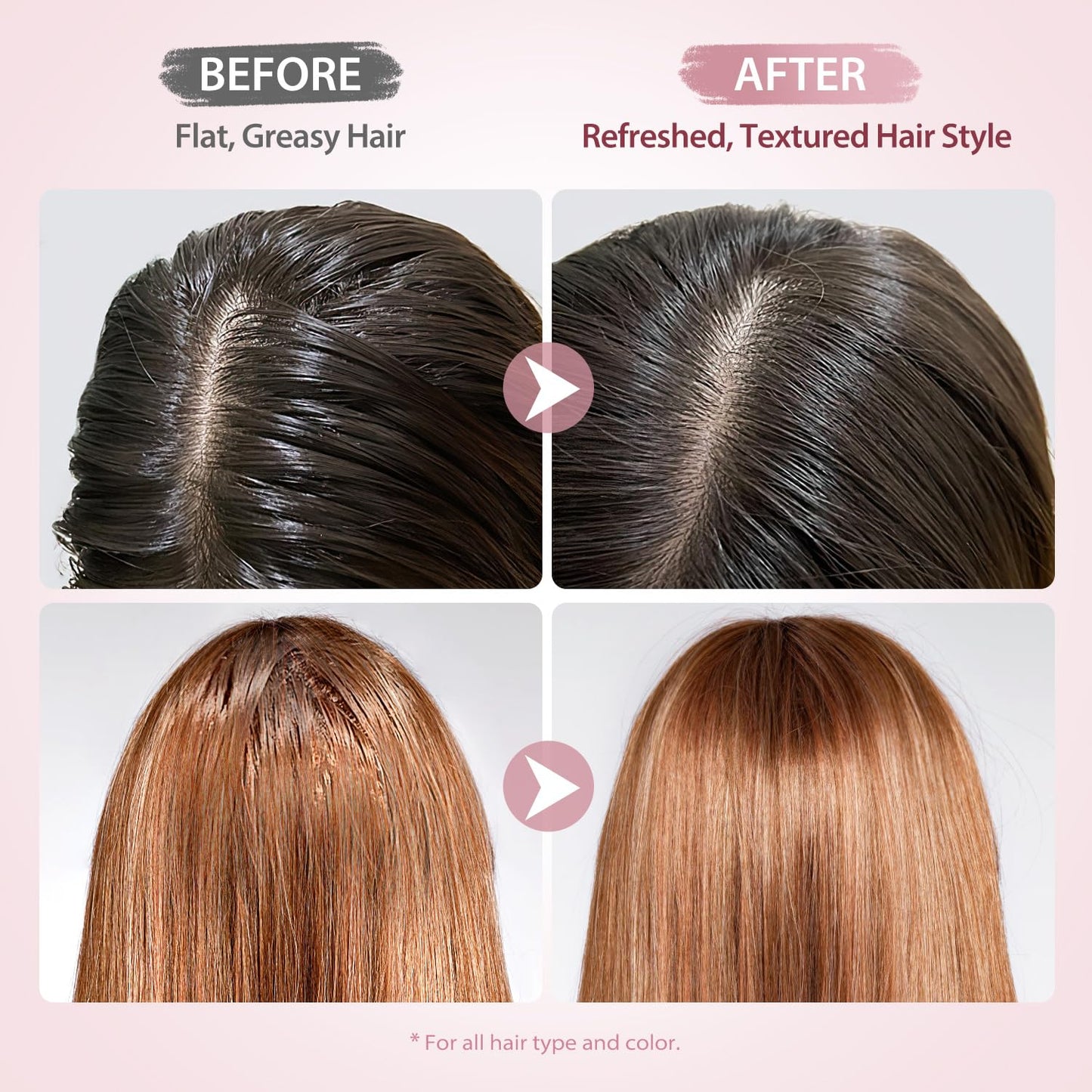 YLNALO Dry Shampoo Powder, Mattifying Root Fuller Looking Refreshing Hair, Vegan, Non-aerosol, No White Cast, Travel Size Dry Shampoo Suitable for Women and Men, 0.29 Oz