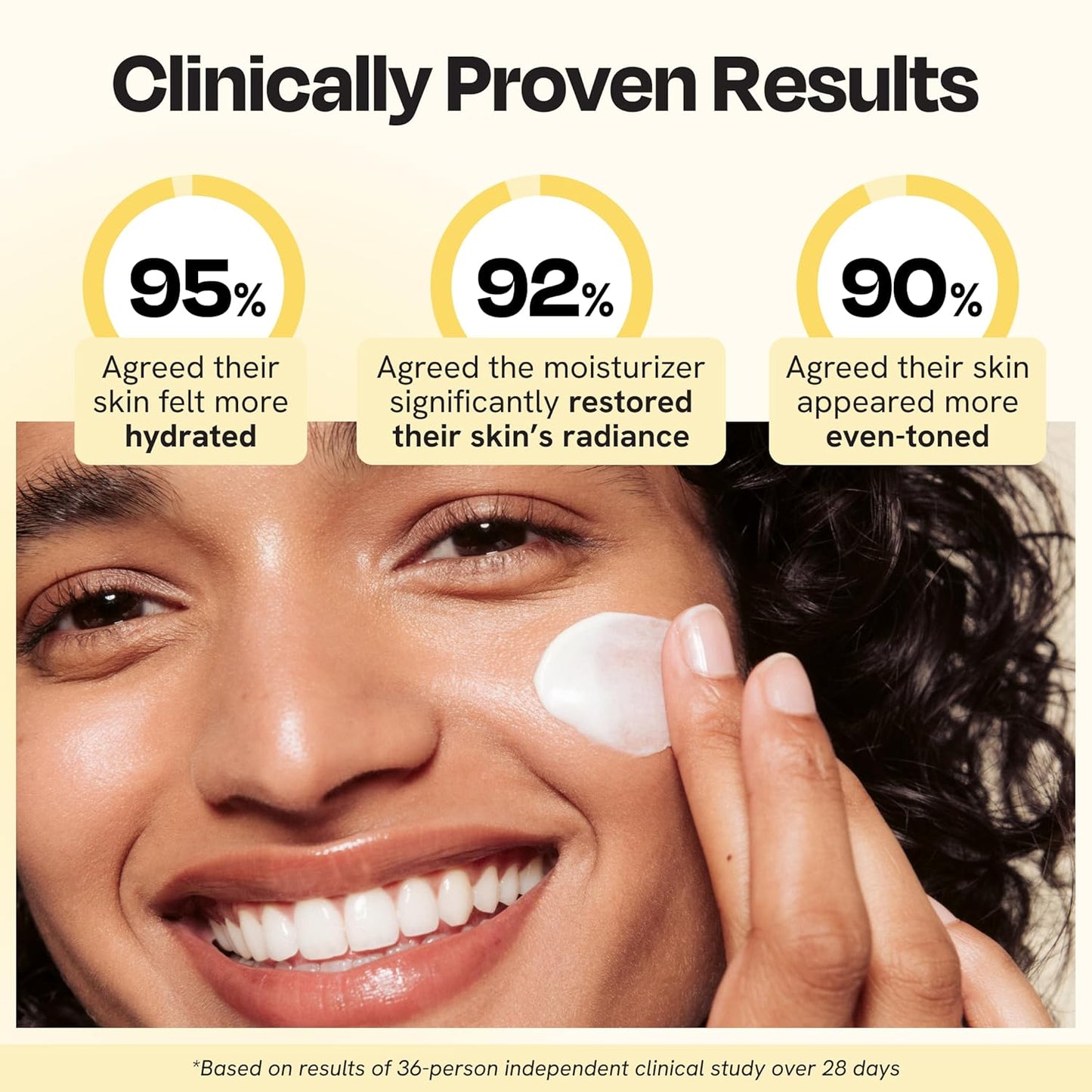 Gleamin Advanced Brightening Face Moisturizer - Face Cream for Women & Men with Vitamin C, Ceramides, Turmeric & Hyaluronic Acid - Faded Cream for Dark Spots, Uneven Skin Tone & Hydration - 1.7 fl oz