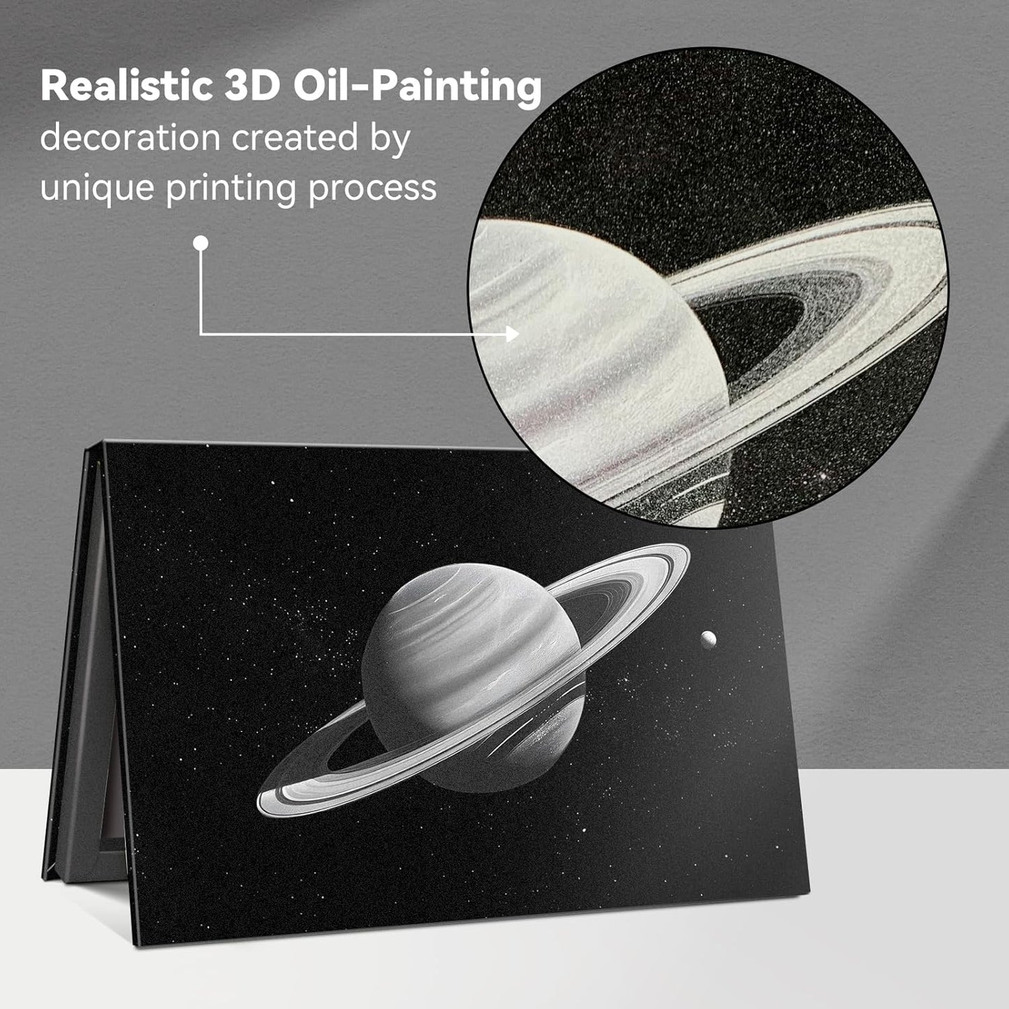 Magnetic Empty Eyeshadow Palette, Makeup Pans Organizer With Mirror Inside, 3D Frosted Finish Art Paper Palette (Cosmic Mystery)