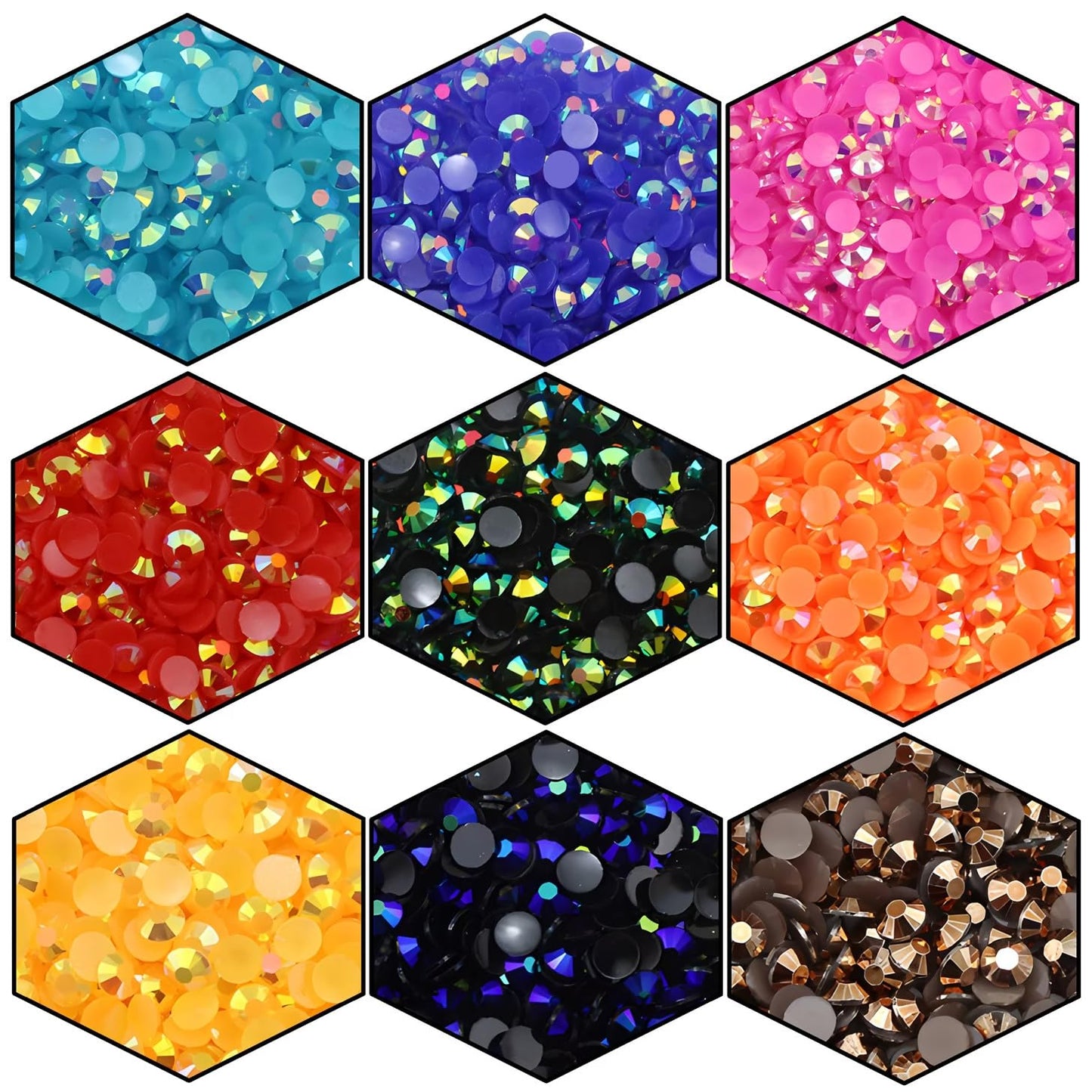 720 Pcs SS30 6mm Flatback Rhinestones for Nails Art Crafts Glitter Round Shine Gems AB Crystals DIY Clothes Shoes （Citrine AB）