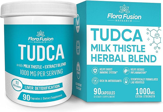 Dr. Miller's Tudca Bile Salt Liver 1000mg-Enhanced w/8 w/8 Herbal Daily,45 Days)