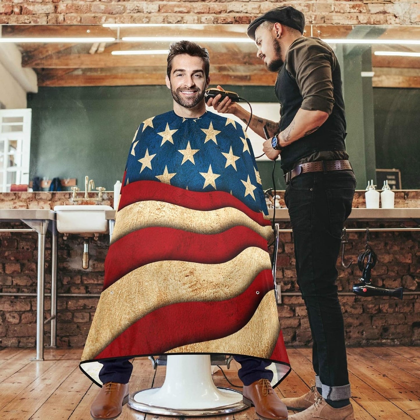 Stylish Barbershop Salon Barber Cape Haircut Cape Salon Apron Unisex Hair Cutting Apron for Men Women