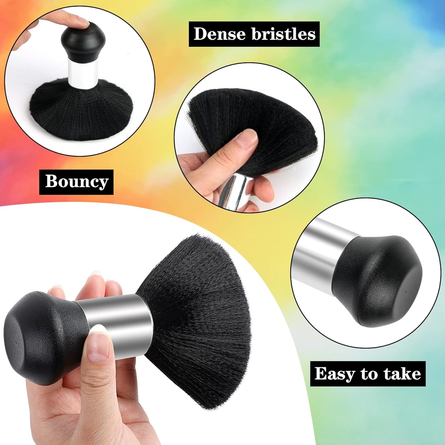 FEBSNOW Barber Cape Waterproof Professional Hair Cutting Cape Neck Duster Brush for Haircut Tie-dye Salon Beard Hairdressing Kits 46.8 × 56 Inches