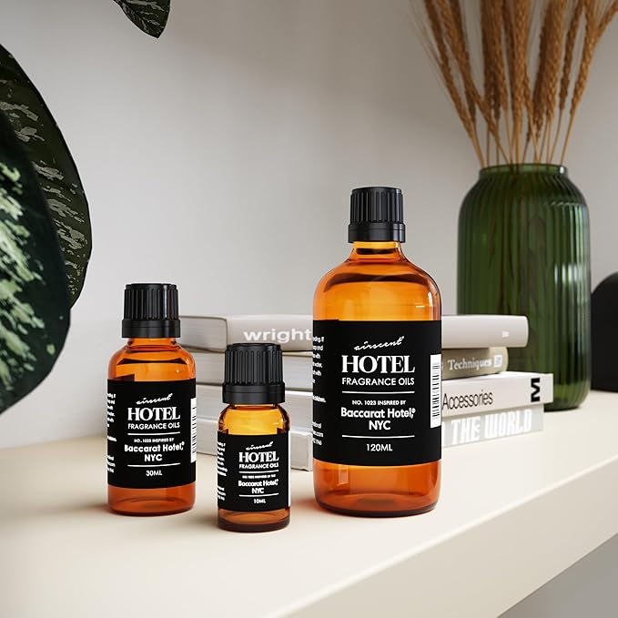 AirScent Hotel Diffuser Oil Inspired by The Baccarat Hotel Scent - Love Affair Fragrance Oil No. 1023 for Ultrasonic and Waterless Diffusers and Crafting - 10 mL, 0.34 fl oz Glass Bottle with Dropper