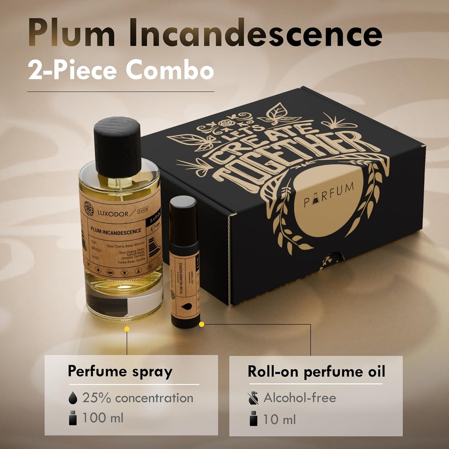 Plum Incandescence - Eau de Parfum - Inspired by T.F Lost Cherry - Unisex Fragrance Long-lasting 3.4 fl. oz (100ml)