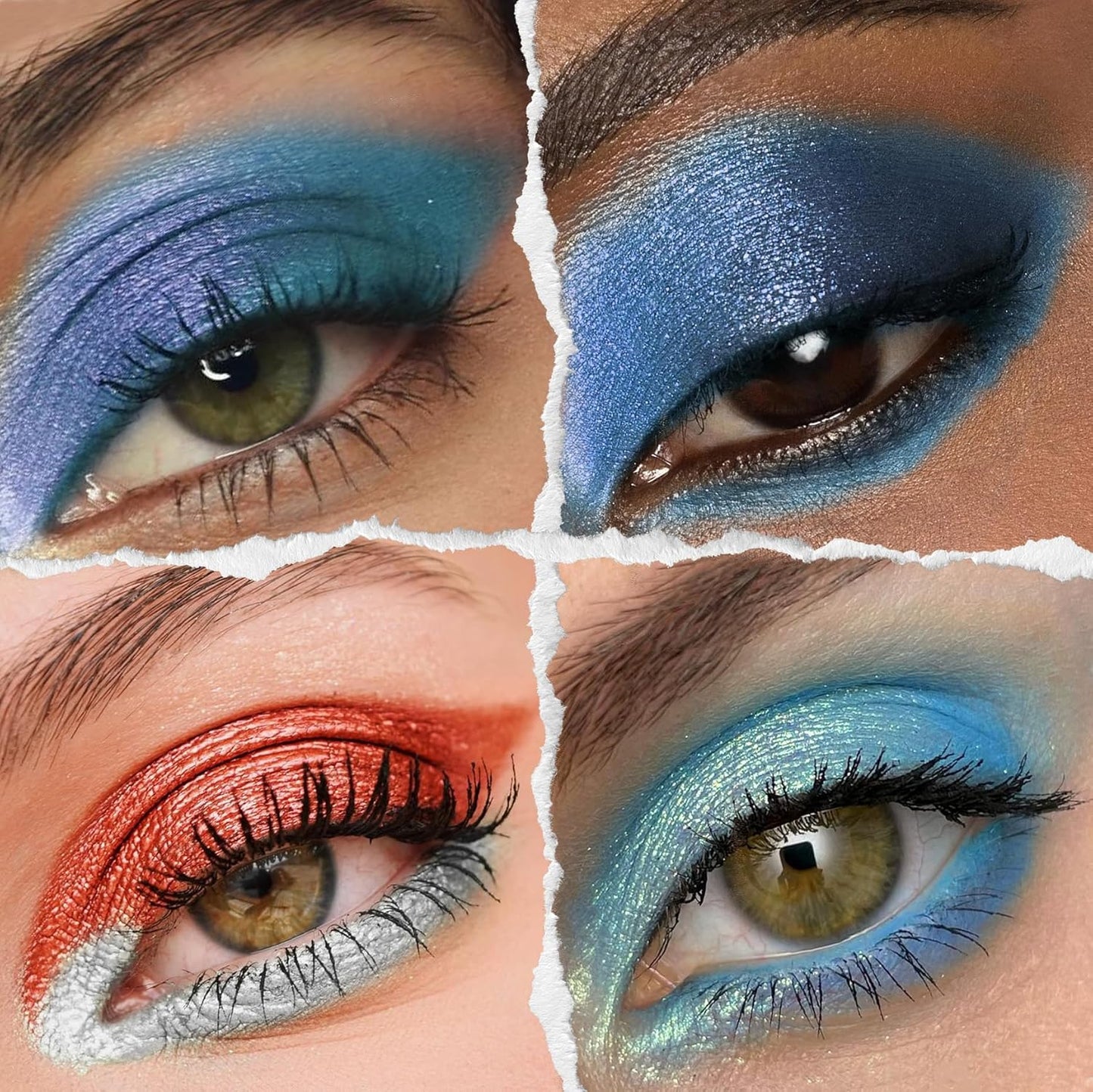 Galactic Assemble Eyeshadow Palette 14 Colors Glitter Shimmer Metallic Eye Shadow Pallet Blue Galaxy Eye Makeup Palettes Create Space-like Eyes Make up Orange Gifts for Women Girls