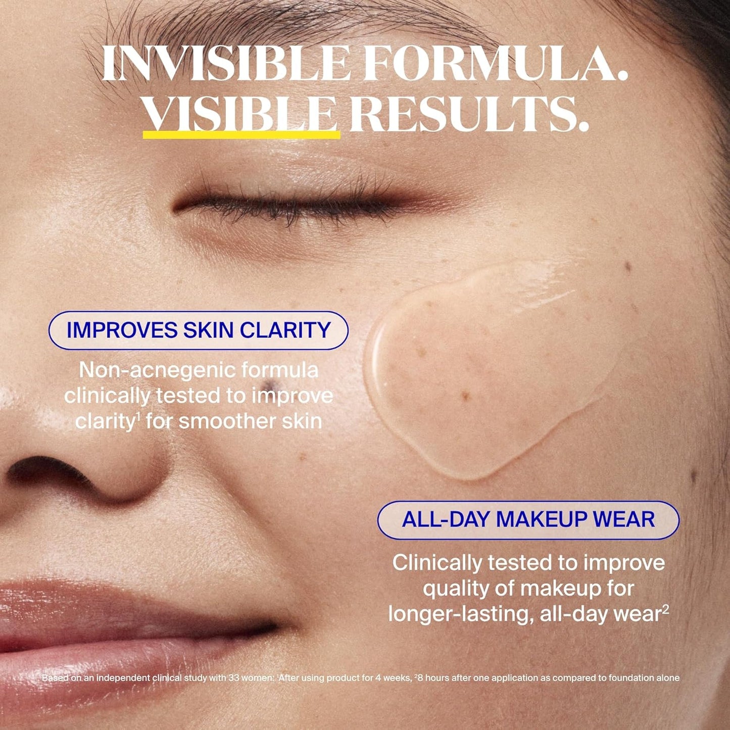 Supergoop! Unseen Clear Face Sunscreen - SPF 50 - Invisible + Broad Spectrum + Makeup-Gripping Primer - Weightless, Scentless, Oil Free - For All Skin Types & Tones - 1.7 fl oz