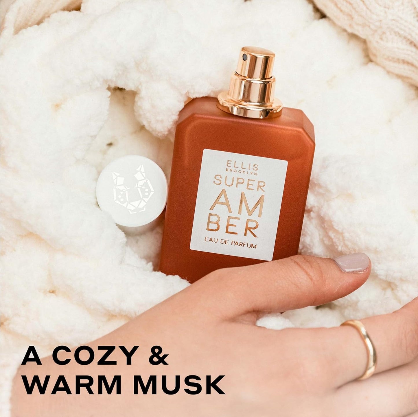 Ellis Brooklyn SUPER AMBER Eau de Parfum, Travel Spray, Warm Amber Perfume for Women, Gourmand, Vegan & Allergen-Free Fragrance with Vanilla Orchid, Cedarwood & Musk, 10ml / 0.33 Fl Oz