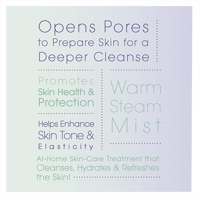 True Glow by Conair Gentle Mist Moisturizing Facial Steamer with Cleansing Brush