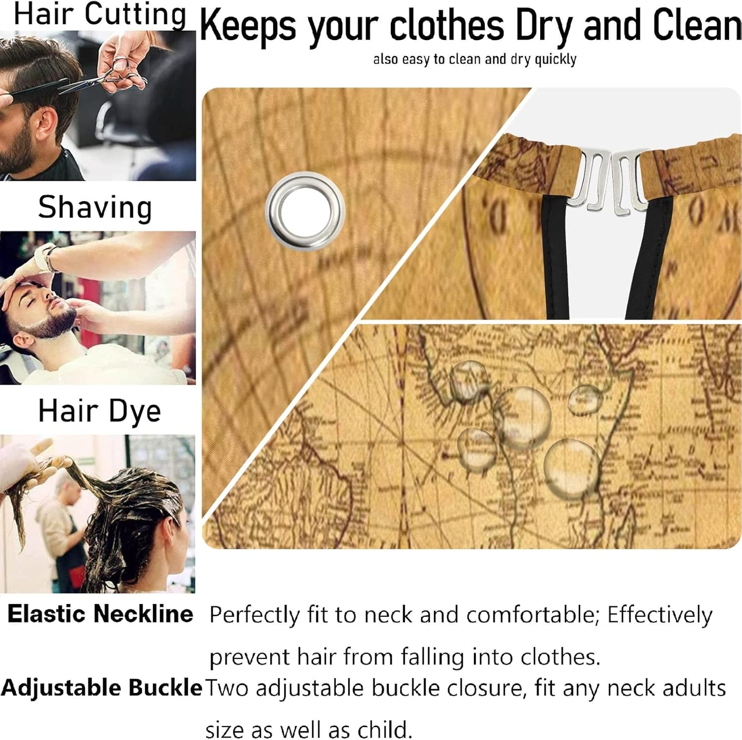 Stylish Barbershop Salon Barber Cape Haircut Cape Salon Apron Unisex Hair Cutting Apron for Men Women