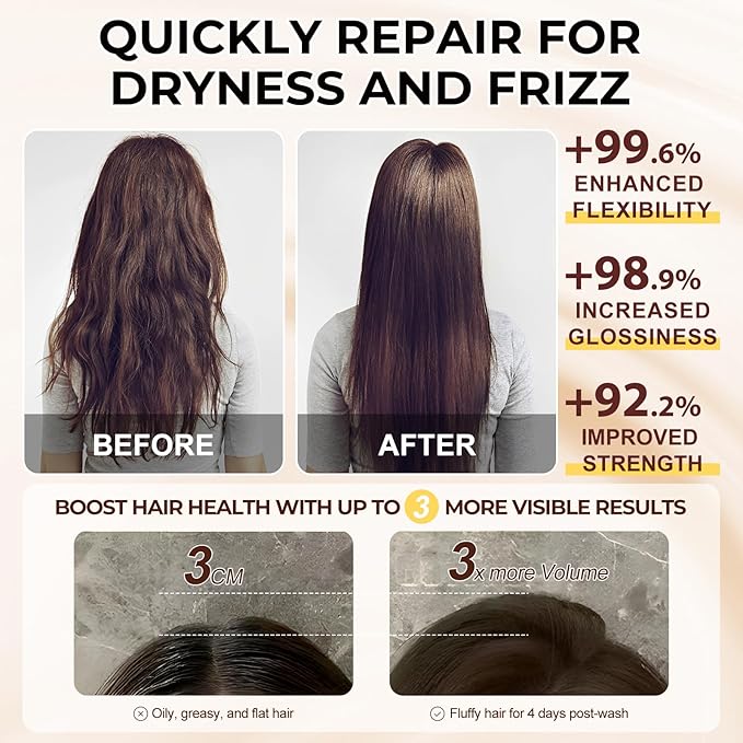 Collagen Hair Mask - 7.4 Fl Oz, Deep Hydration & Repair for Dry, Damaged Hair, Natural Collagen Mask for Hair Treatment, Suitable for All Hair Types