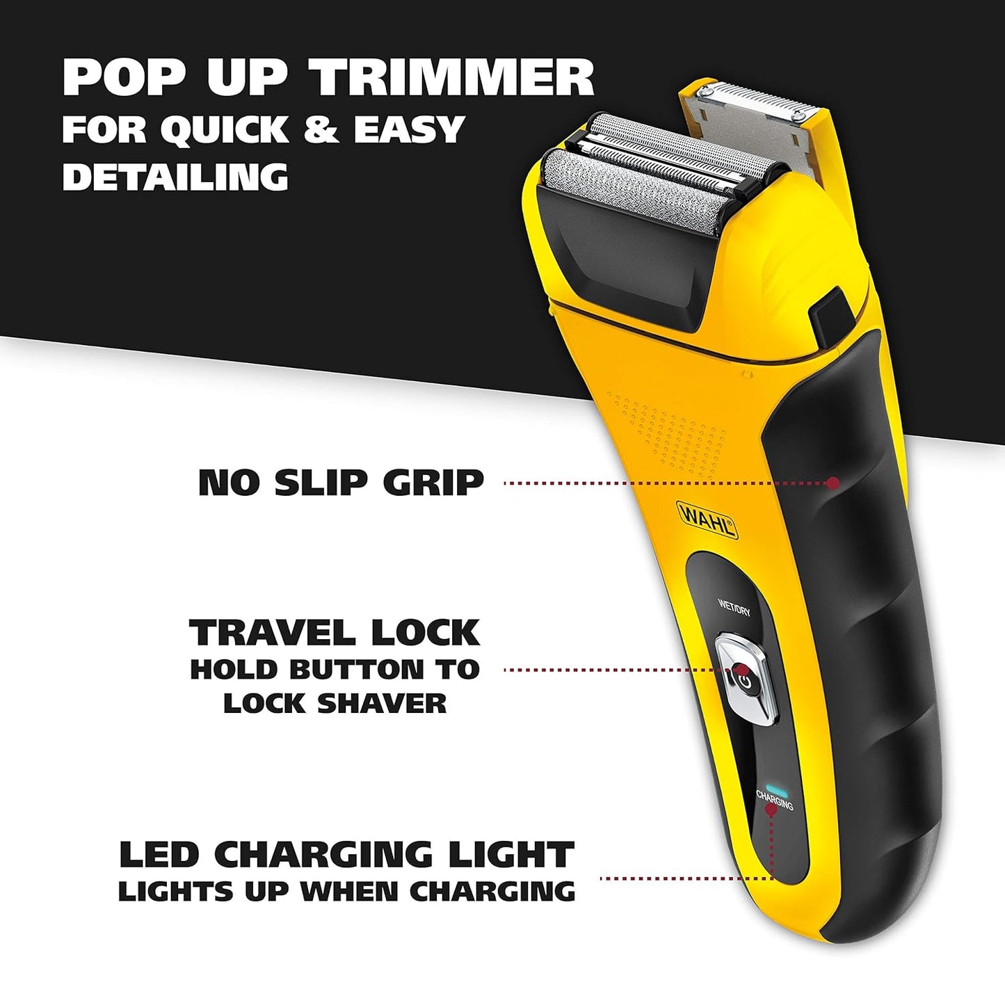Wahl 7061-100 LifeProof Rechargeable WaterProof Wet/Dry Lithium-ion Shaver
