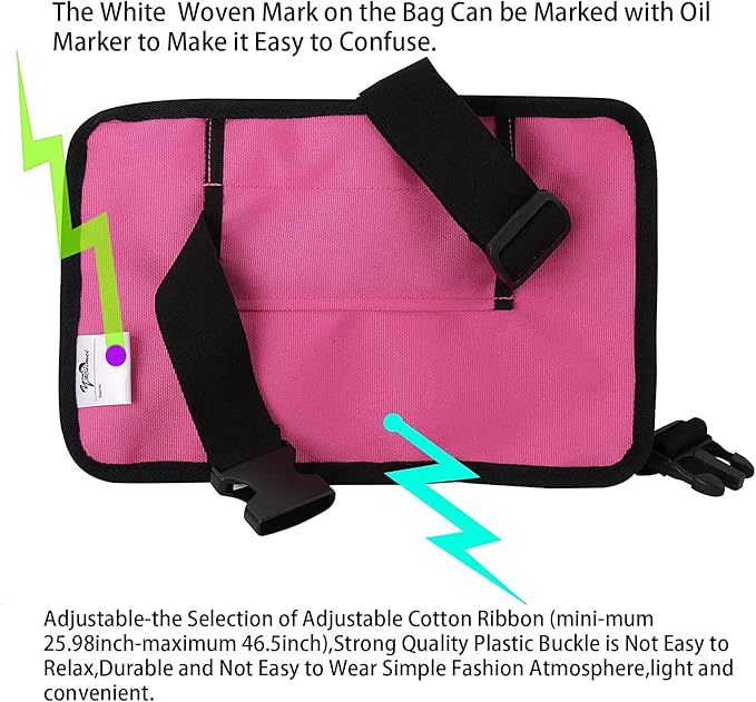 Massage Bottle Bag Massage Therapist Holster Massage Lotion Holster Massage Oil Holster（YR-3KD-Rose Red）