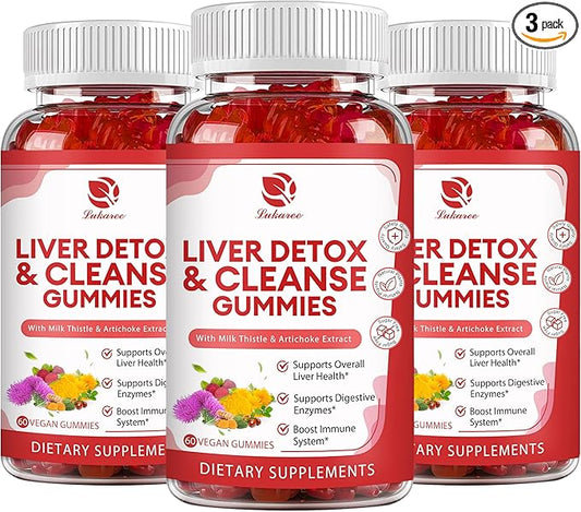 Liver Cleanse Detox & Repair Gummies 24 Potent w/3000MG Milk 180 Count