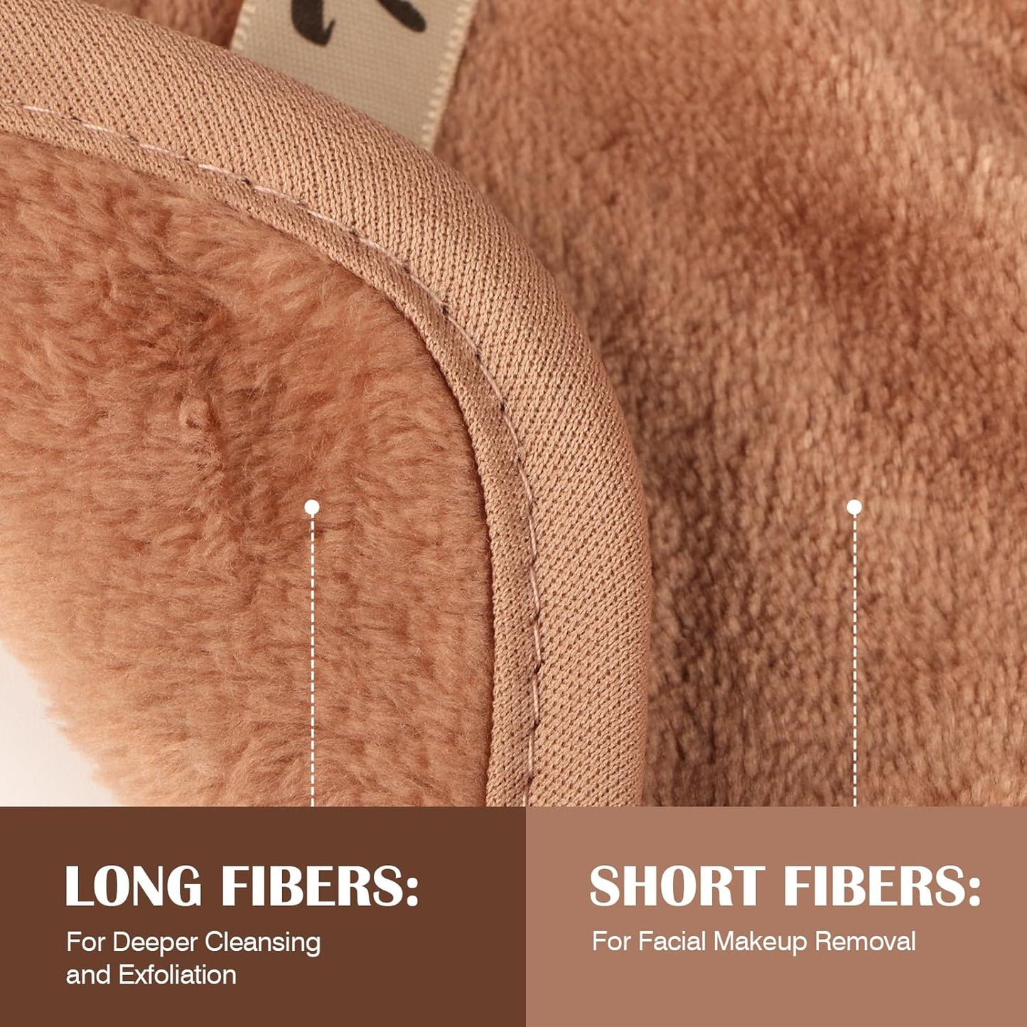 Orighty Makeup Remover Cloths 7-Day Set, Premium & Reusable Makeup Remover Pads, Erase Make-up With Just Water, Make-up Set For Eyes, Lips, Foundation and more, Ideal Choice For Women (Neutrals)