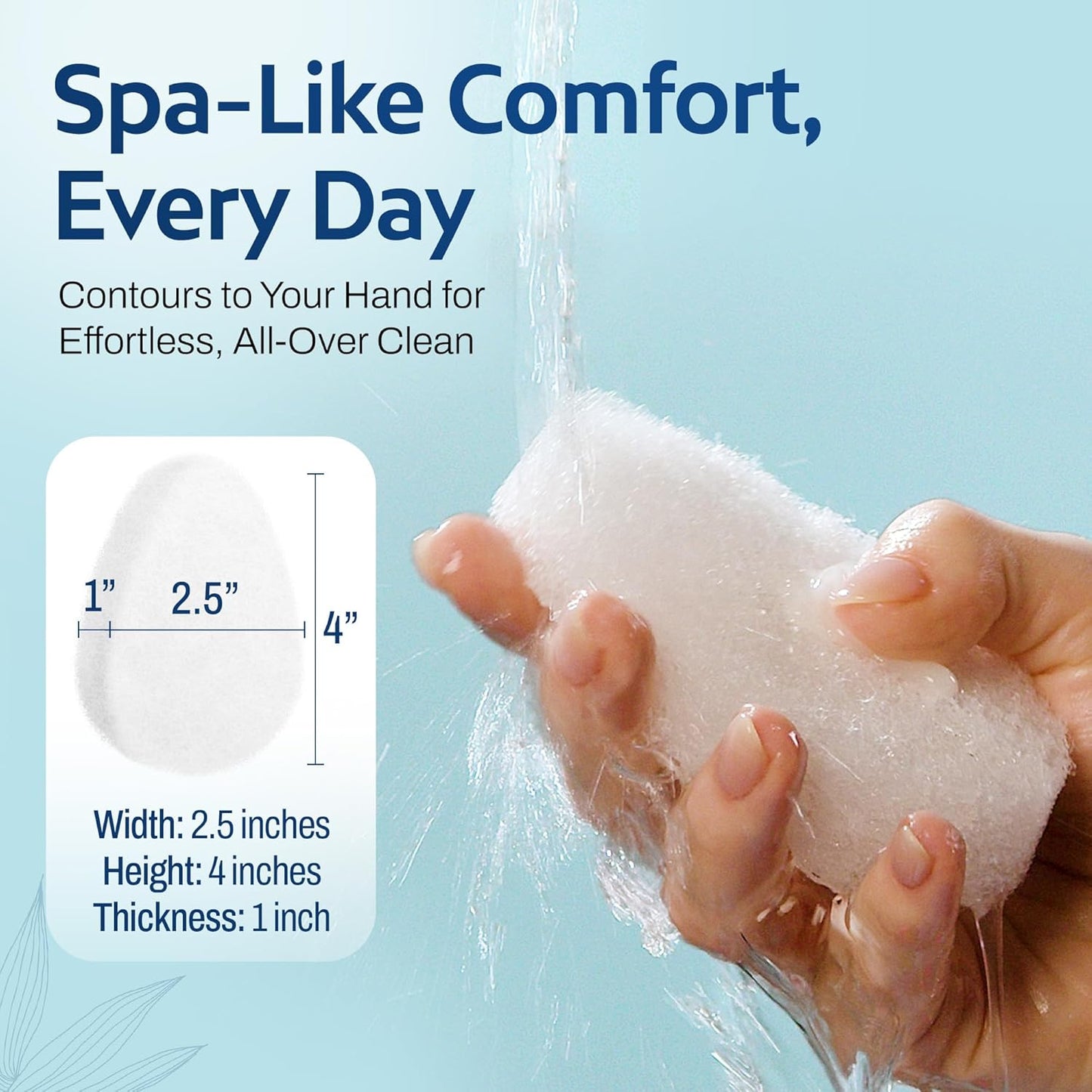 HartFelt 8ct Tear Drop Face Scrubber for Women | Reusable Facial Sponges for Daily Cleansing | Facial Exfoliating Pads for Removing Dead Skin, Dirt & Makeup | Made in USA