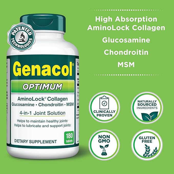 Genacol Glucosamine, Chondroitin, MSM and Collagen 180 Tablets