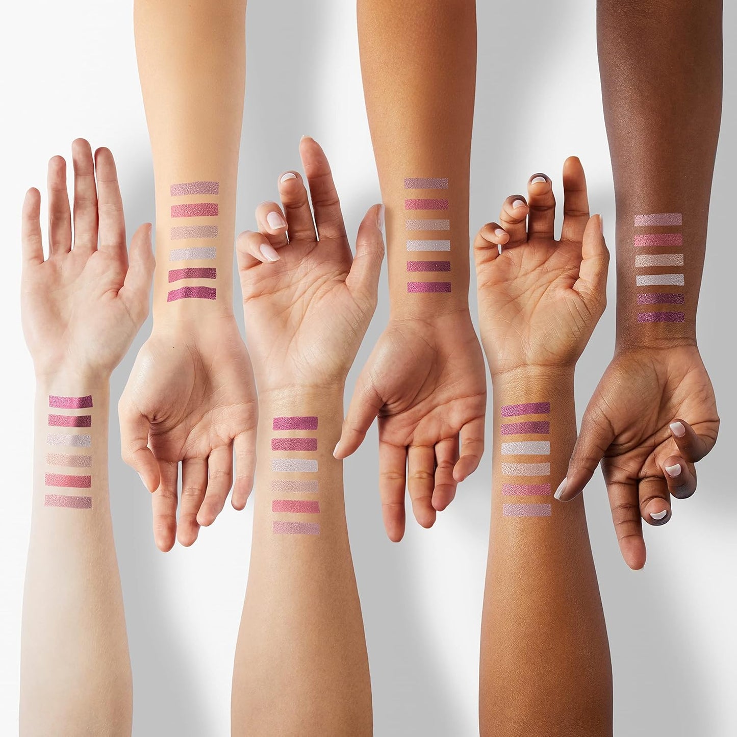 6PCS Eyeshadow and Eyeliner Pen,Matte And Shimmer Cream Eyeshadow Pencil Crayon,Champagne Rose Pink Eye Brightener Stick,Waterproof Long Lasting Highlighter Makeup Stick