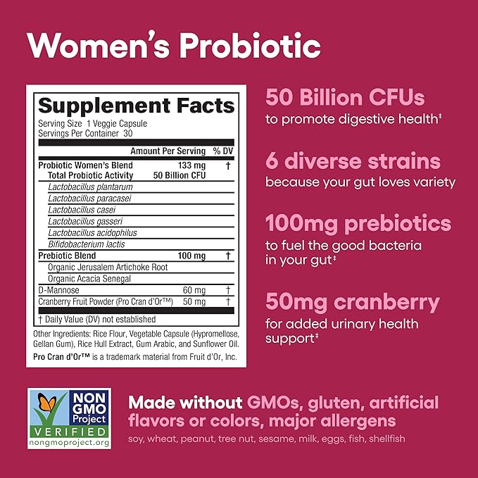 Physician's Choice Probiotics for Women 50 Billion 6 Unique 30 CT