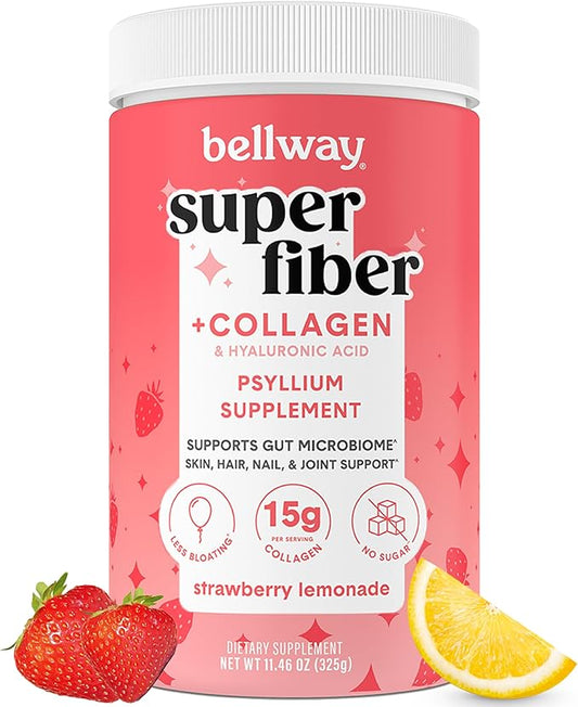 Bellway Super Fiber Powder + Collagen, (11.46 oz)