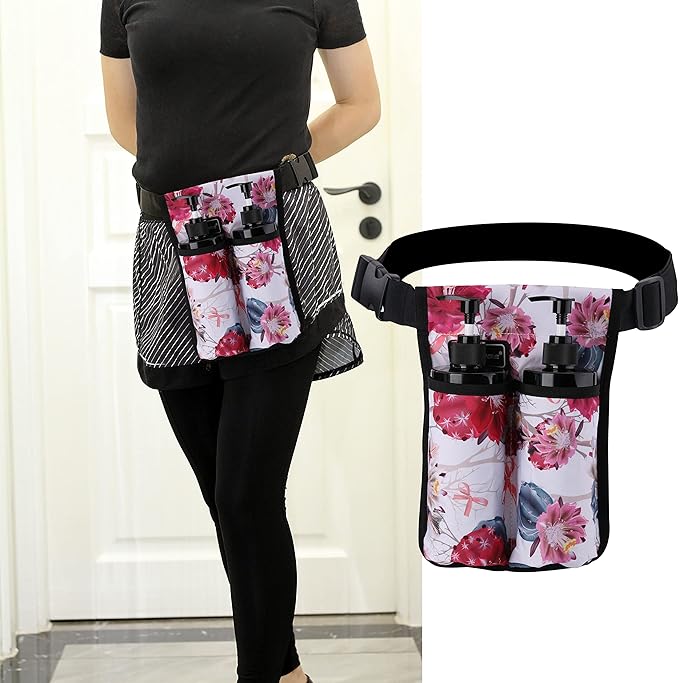 Massage Bottle Bag Massage Oil Holster Lotion Holster Massage Therapist Massage Oil Holster Massage Lotion … (Hua, 2 Bottle)