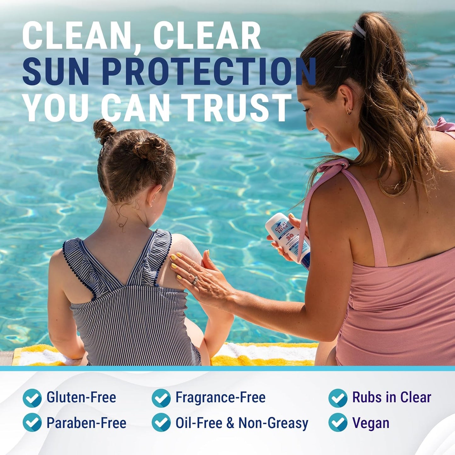 Coral Isles Sunscreen SPF 30 | Hawaii Compliant as Reef Safe | Octinoxate & Oxybenzone Free | Broad Spectrum UVA/UVB Protection | Water Resistant 80 Min. | Fragrance Free | 6 Fl Oz (Pack of 1))