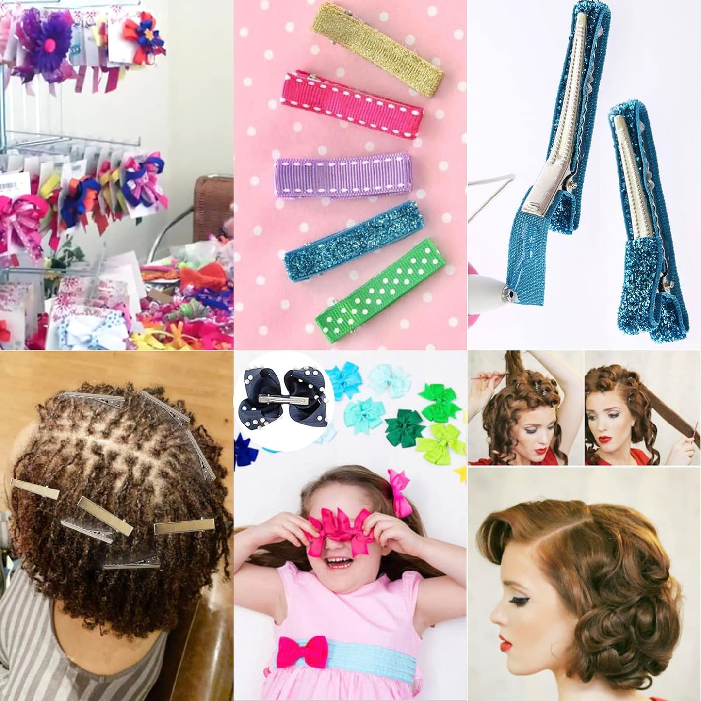 120Pcs Alligator Hair Bows Clips for Crafts,(4.5cm/1.77") DIY Bow Clips Bulk, Gator Metal Clip, Hairdresser Clips for Bow Making, Large Plain Clips Supplies 1.77" Dreadlock Dreads Retwist
