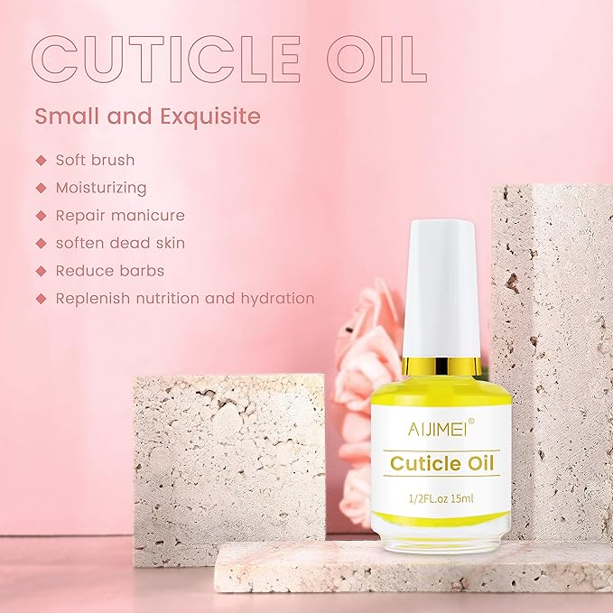 AIJIMEI 15ml/0.5fl.oz Nail Cuticle Oil for Manicure Nail Care Growth Repair Soften Cuticle Nutrient Oil