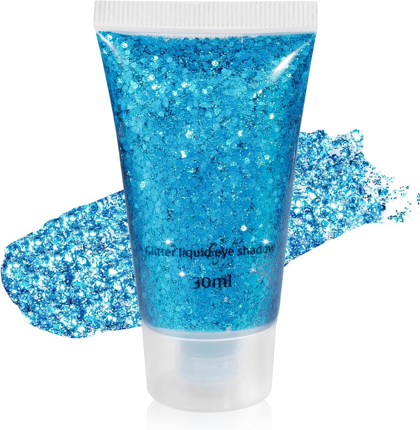 Mysense Blue Body Glitter Gel, Singer Concerts Glitter Makeup, Music Festival Rave Eye Hair Accessories, Chunky Glitter Mermaid Sequins, Sparkling Face Paint for Women, 30g