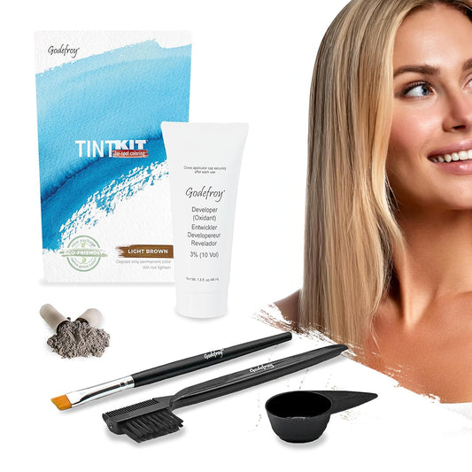 Godefroy Hair Color Tint Kit for 100% Gray Coverage, Light Brown, 20 Applications, Long-Lasting Root Touch-Up for Men & Women, Pre-Measured Capsules, No Waste, DIY Salon-Quality Results at Home