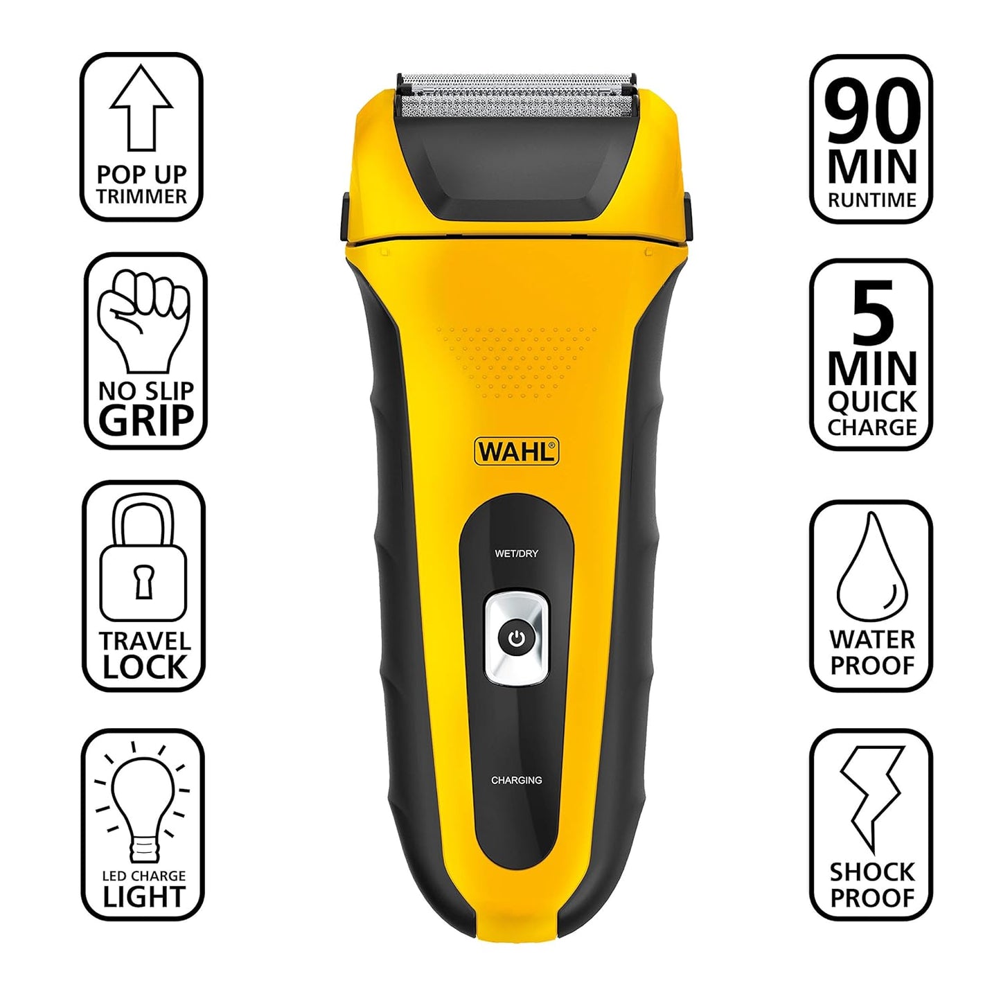 Wahl 7061-100 LifeProof Rechargeable WaterProof Wet/Dry Lithium-ion Shaver