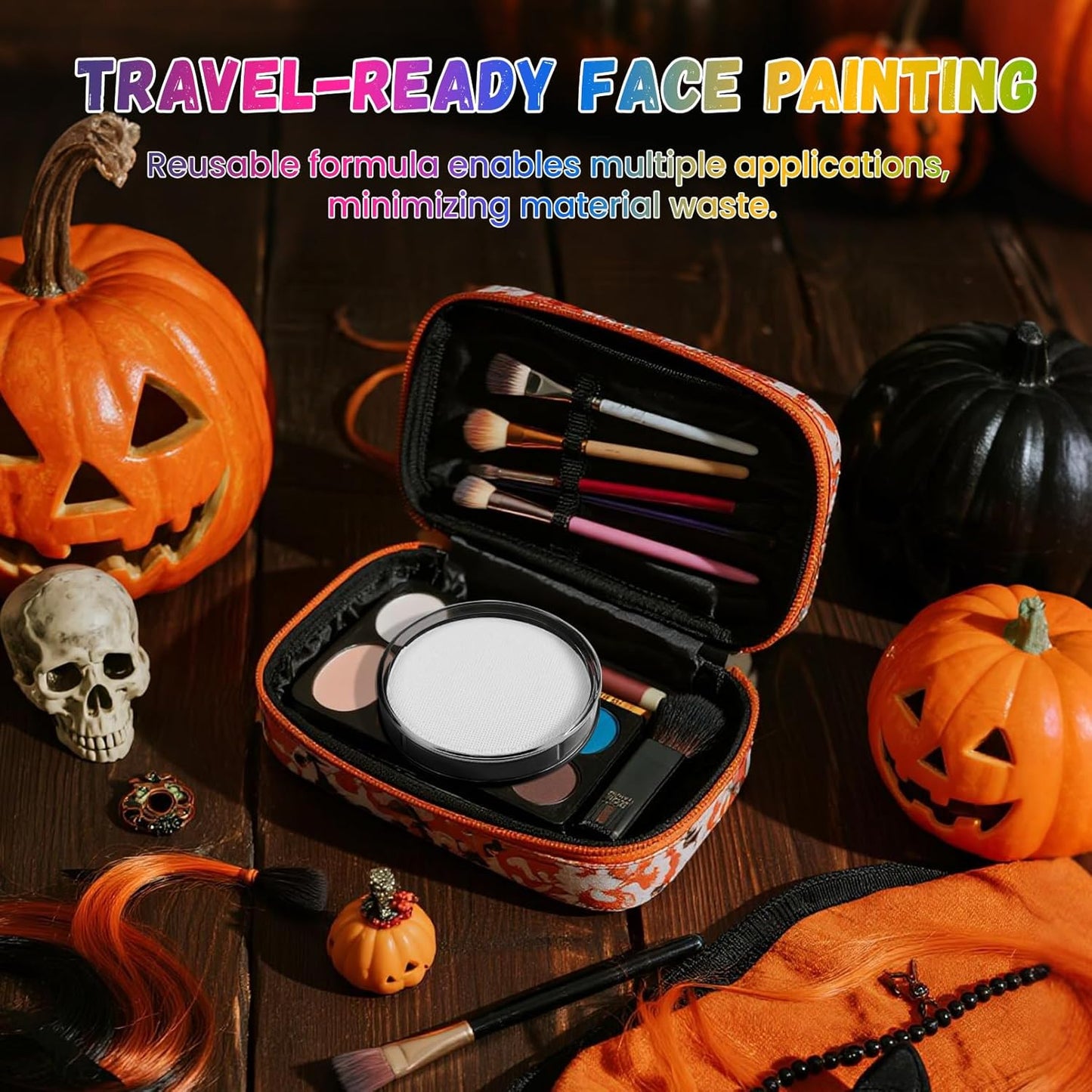 White Face Paint, Water Based Facepaint, Non Toxic & High Pigment White Body Paint for Halloween, Easter, Costume, Cosplay, Clown Makeup 1.06 Oz.