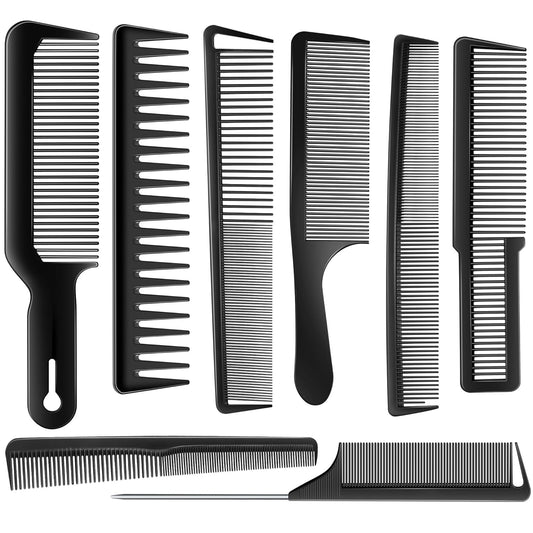 SALONSILK Hair Comb for Men & Women, 8PCS Professional Styling Combs for Wet Curly Natural Hair Detangling Parting Teasing Styling & Cutting