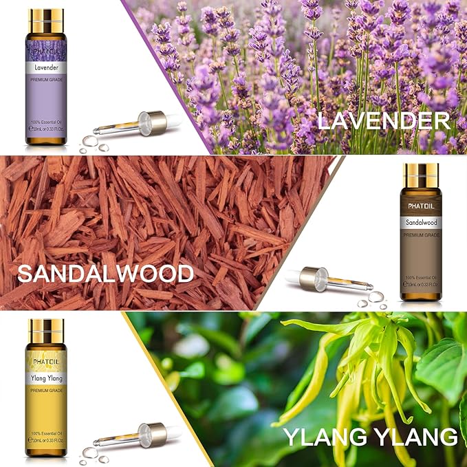 9PCS Premium Quality Essential Oils Set for Soap Making Diffusers, 10ml/0.33fl. oz Fragrance Oils, Long Lasting Scents, Ideal Gift Set for Friends and Families