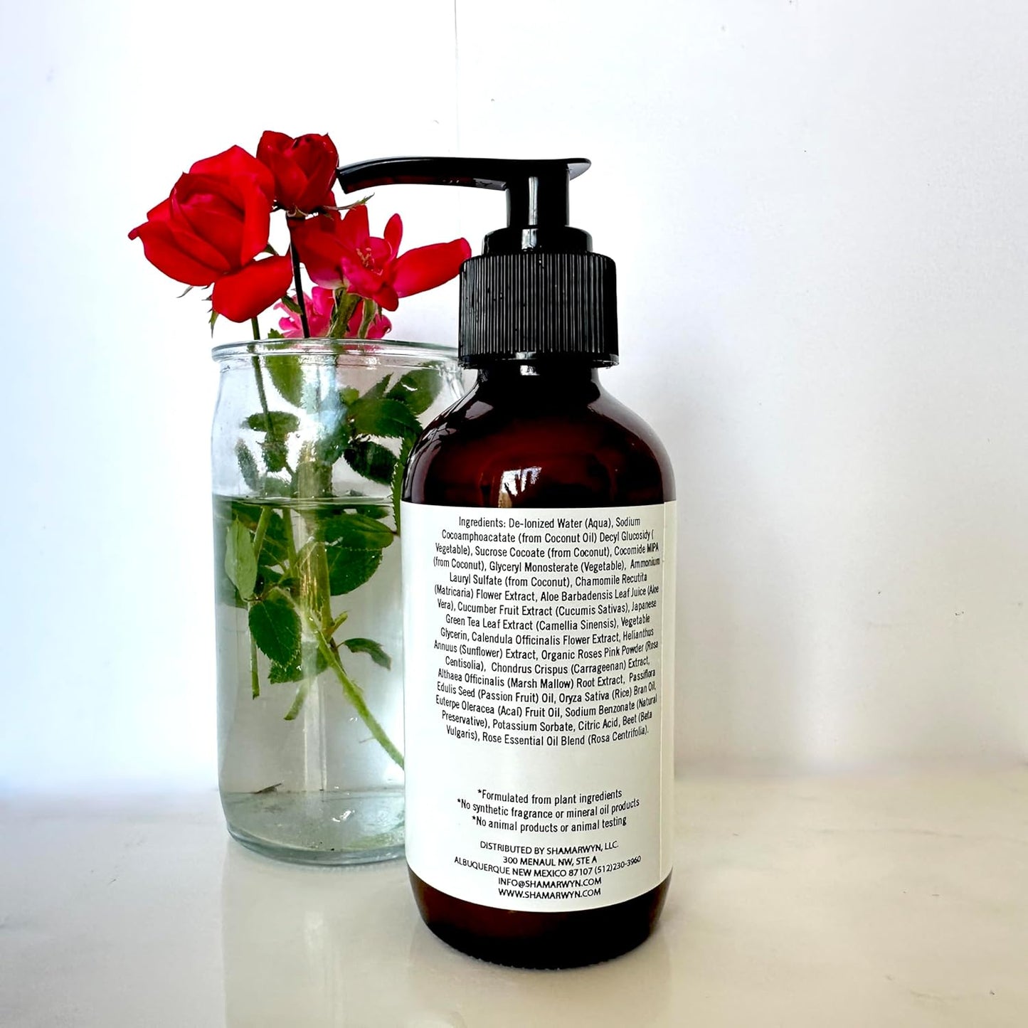 Rose Skin Care Set – Creamy Botanical Face Wash & Hydrating Facial Toner – Natural-Organic Duo for Cleansing, Toning & Nourishing – Ideal for Sensitive & Mature Skin, 4oz Each