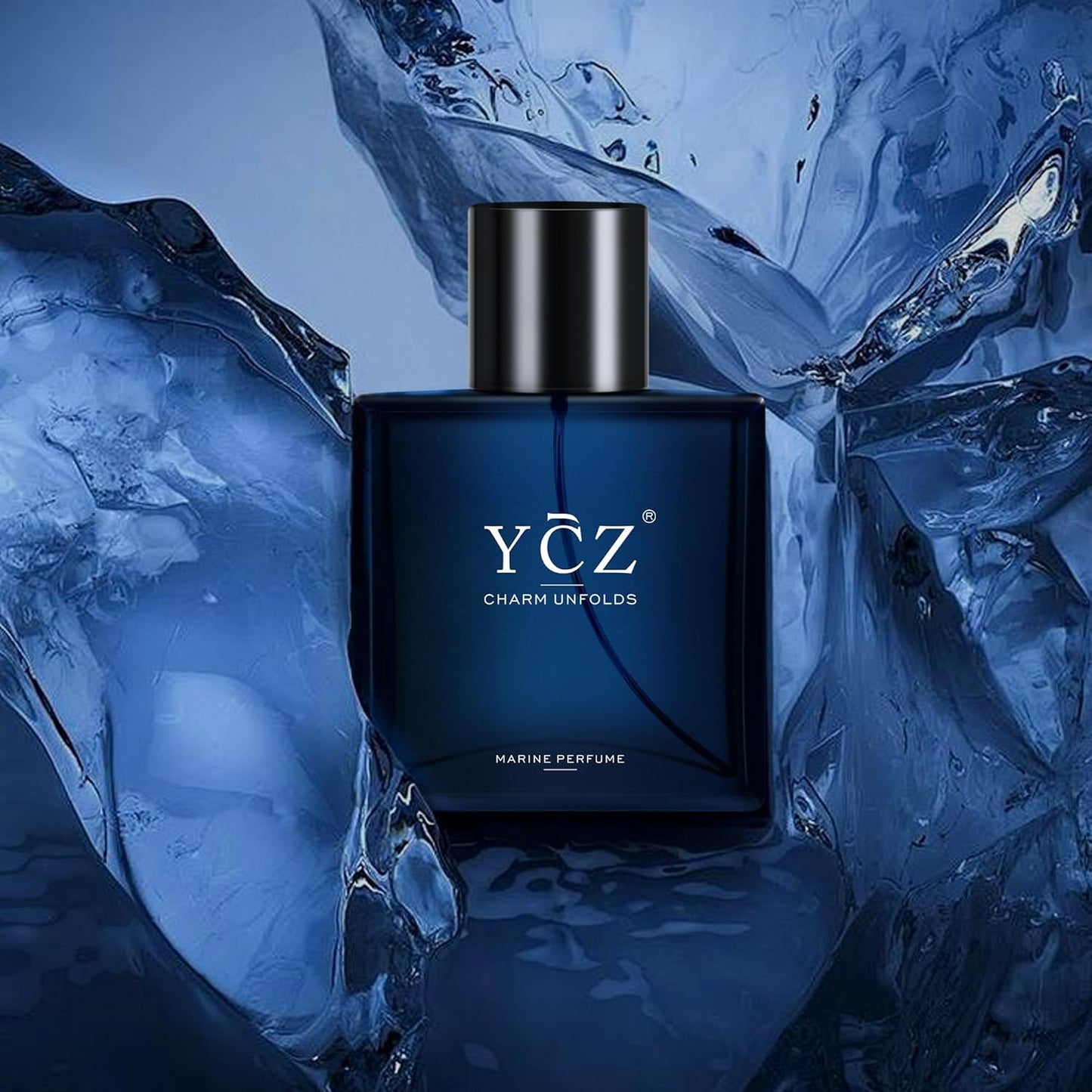 Ycz Charm Unfolds Marine Perfume for Men, 1.7 oz. Long Lasting Eau De Parfum Cologne For Men, Oriental Woody Fragrance - Ideal Special Occasions, Making it the Ideal gentlemen’s Gift (2-Pack).