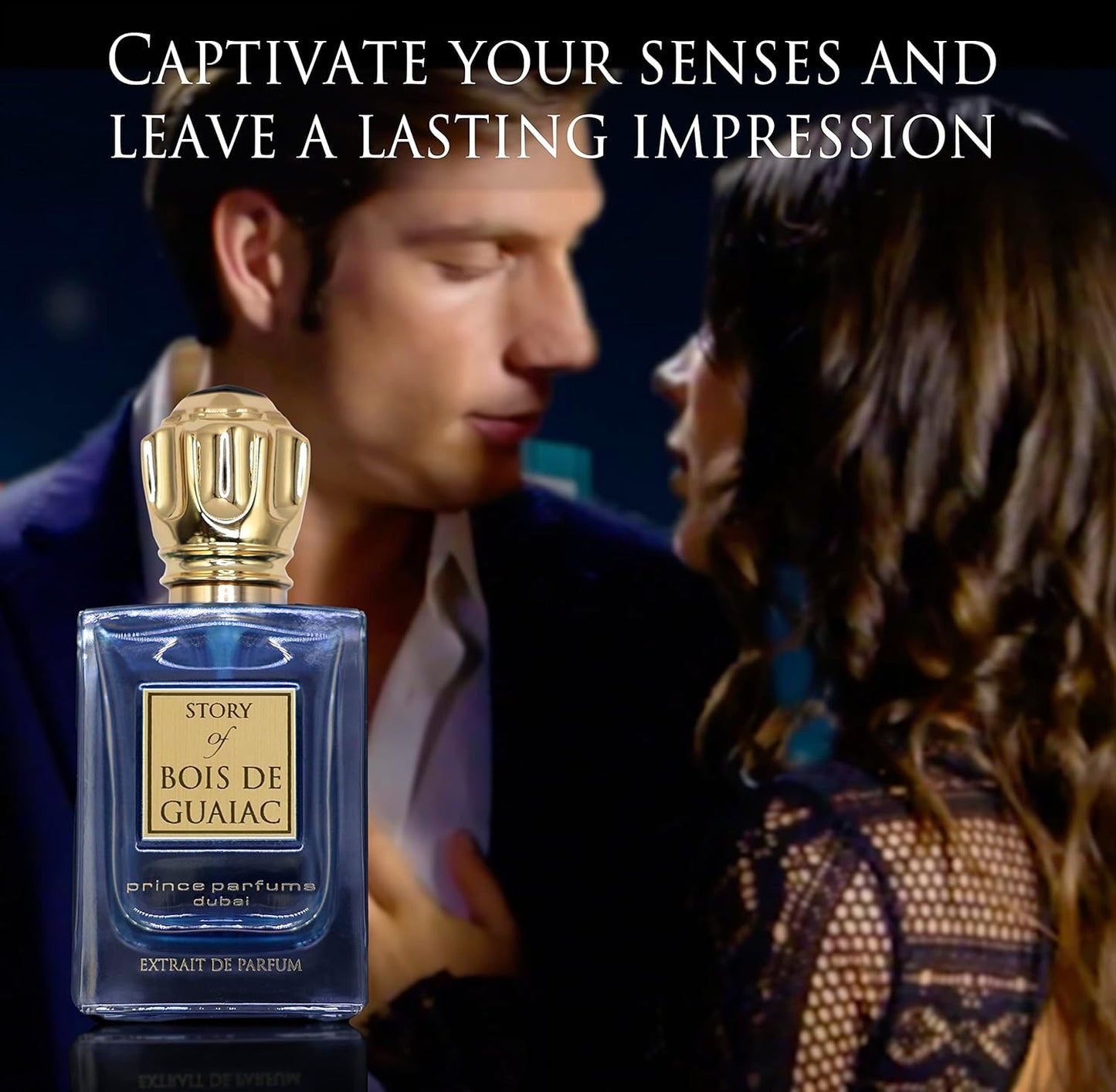 Prince Parfums Dubai - Story of Bois De Guaiac For Men - 3.4 Ounces - Extrait de Parfum - Exquisite Luxury Fragrance Exotic Woods, Amber, Citrus Notes - Refined Sophisticated Scent