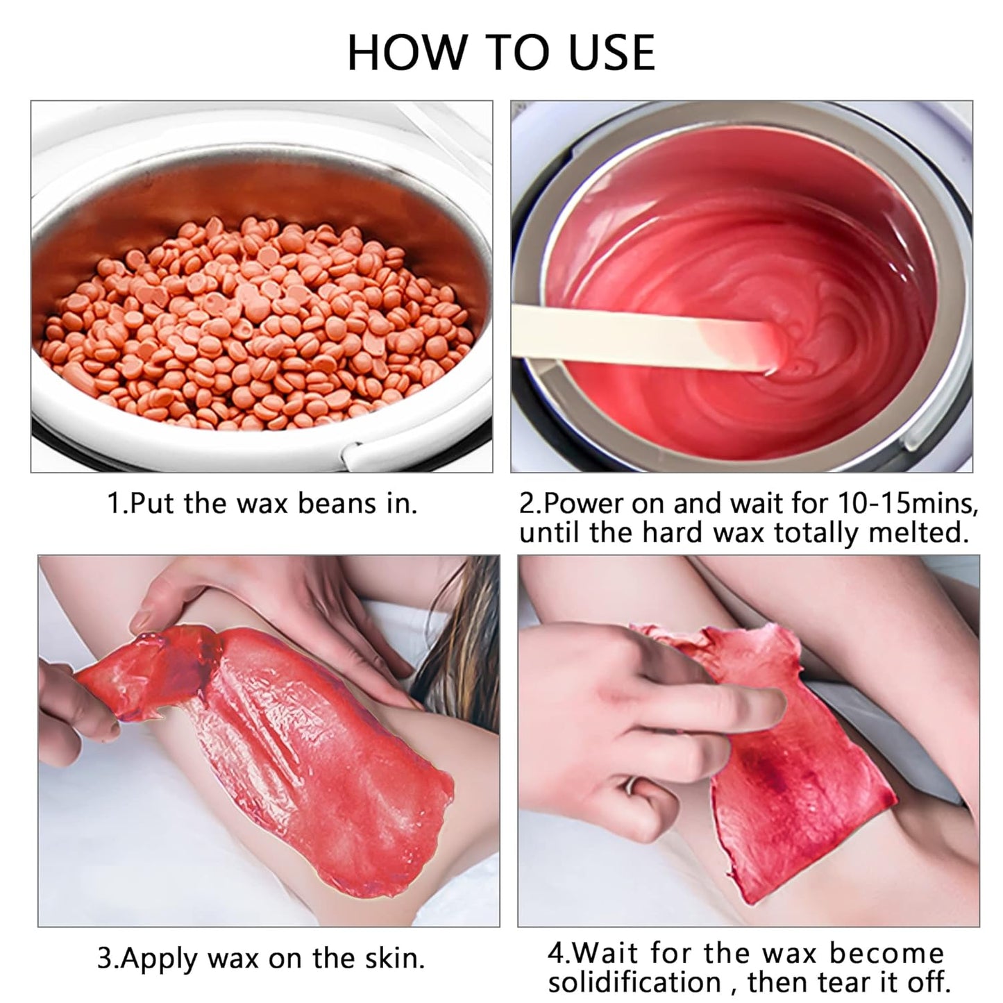 Double Wax Warmer Professional Electric Wax Heater Machine for Hair Removal, Dual Waxing Pot Paraffin Facial Skin Body SPA Salon Equipment with Adjustable Temperature Set