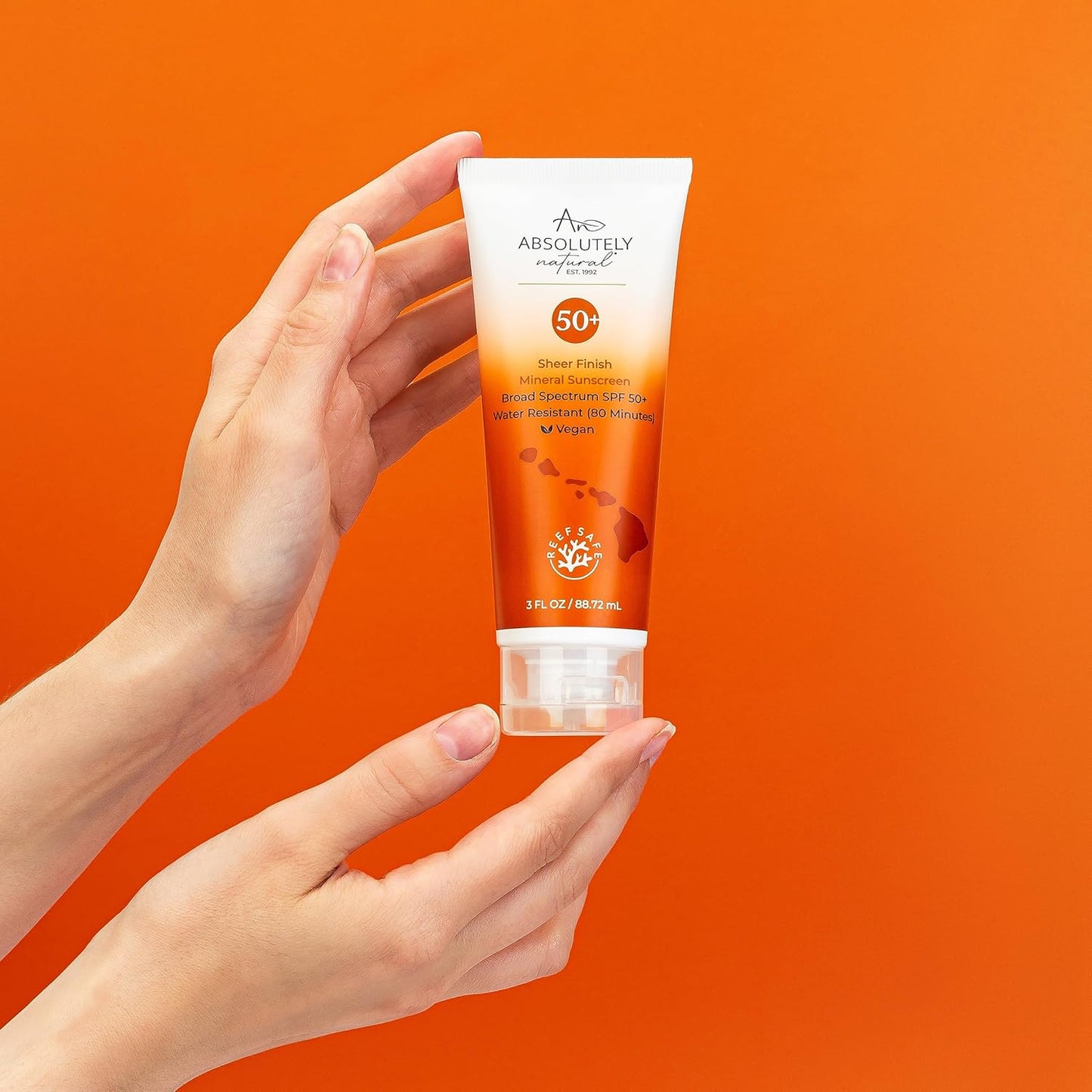 Absolutely Natural SPF 50+ Mineral Sunscreen Lotion - Anti-Aging Sunblock for Body & Face, Made with Rose Hips, Aloe, Zinc Oxide and Other Cruelty Free and Reef Safe Ingredients - Made in USA