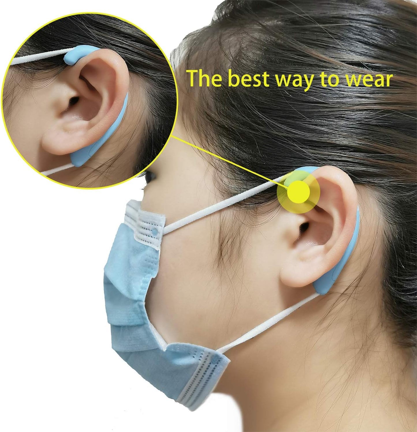 Ear Protectors Anti-Slip Silicone Soft Earloop Relieve Ear Discomfort Silicone Earmuffs