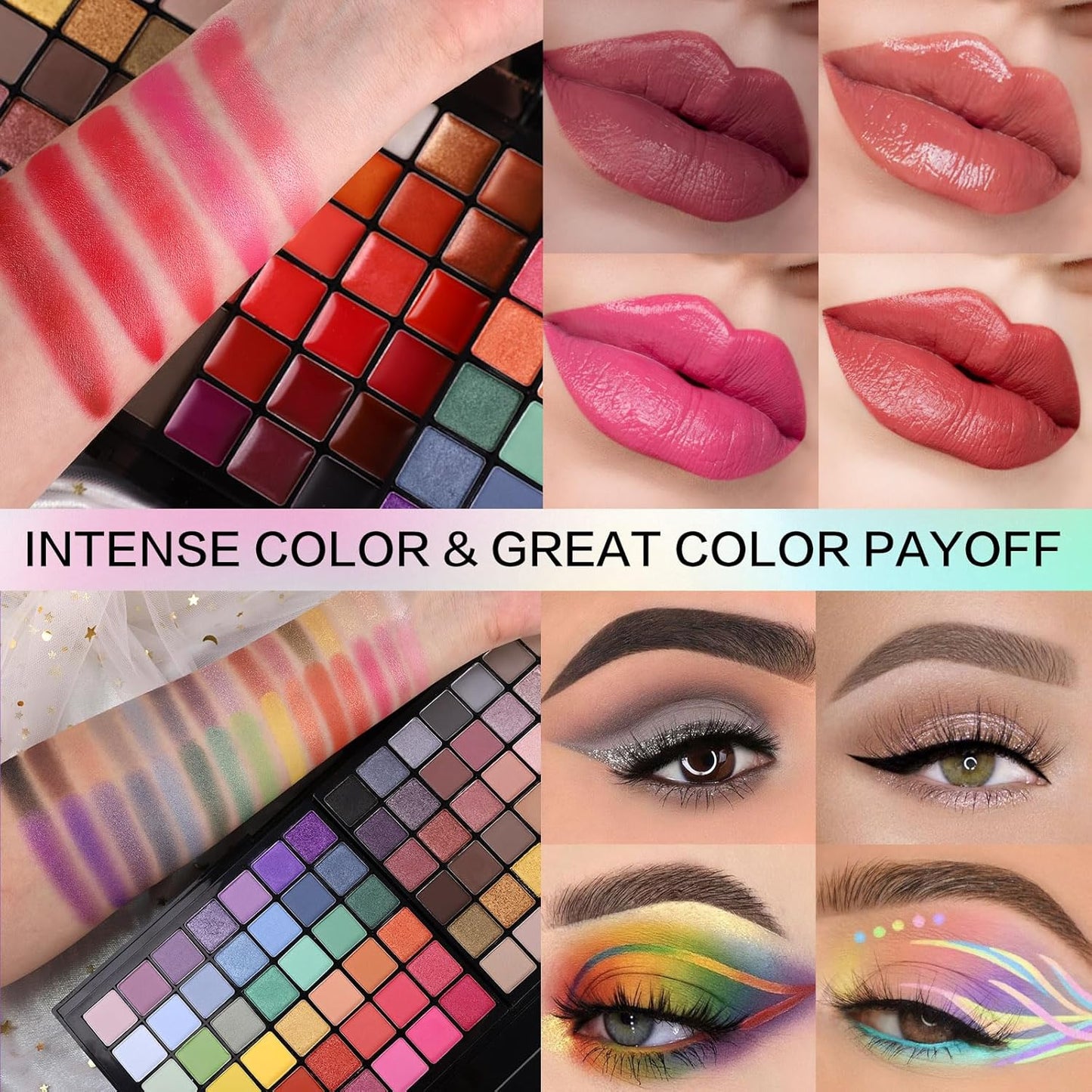 Full Makeup Kit, Makeup Sets for Women Full Kit, All in One Make Up Gift Set for Girls & Women with Eyeshadow,Liquid Lipstick,Foundation,Mascara,Blush,Eyeliner,Contour,Brushes and More