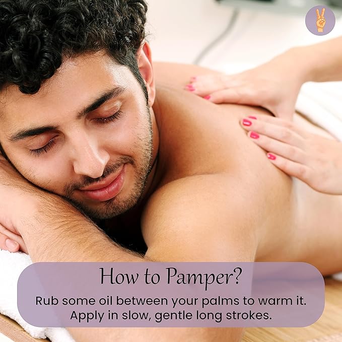 Organic - Edible Floral Sensual Massage Oil for Couple - Lickable | Serenity Scent for Intimate Sexual Moments - No Stain & Non-Sticky | with Coconut Oil, Orange Blossom & Lavender