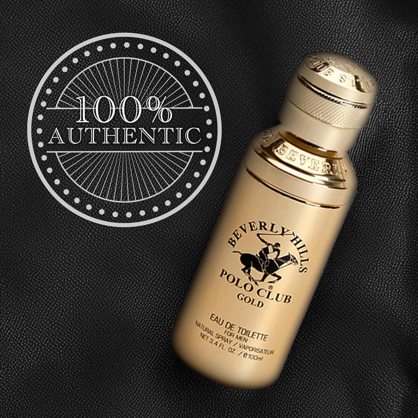 Beverly Hills Polo Club GOLD - Cologne for Men with Notes of Sandalwood, Leather & Patchouli - Classic & Sexy Fragrance Scent - Eau De Toilette Spray 3.40fl.oz / 100ml
