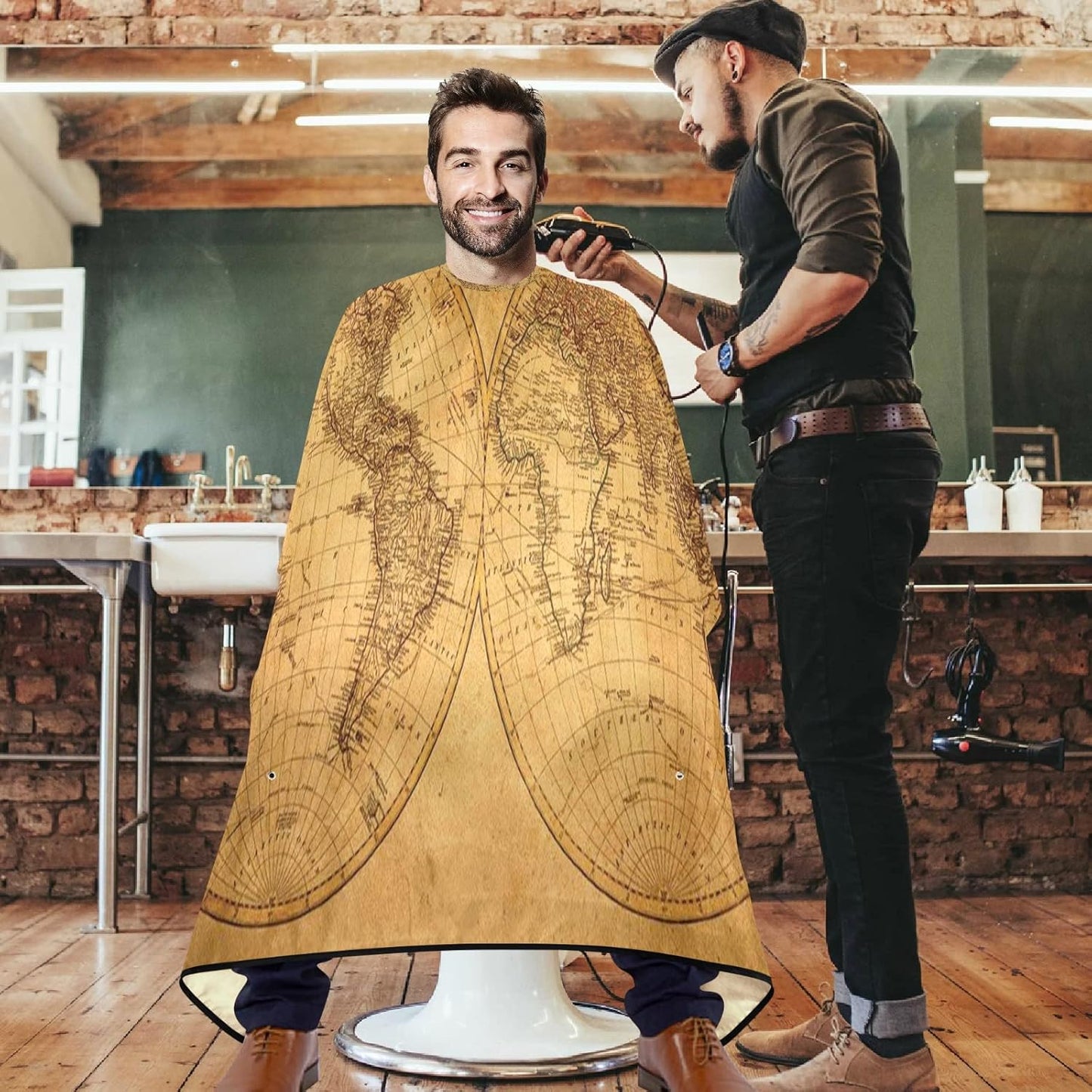 Stylish Barbershop Salon Barber Cape Haircut Cape Salon Apron Unisex Hair Cutting Apron for Men Women