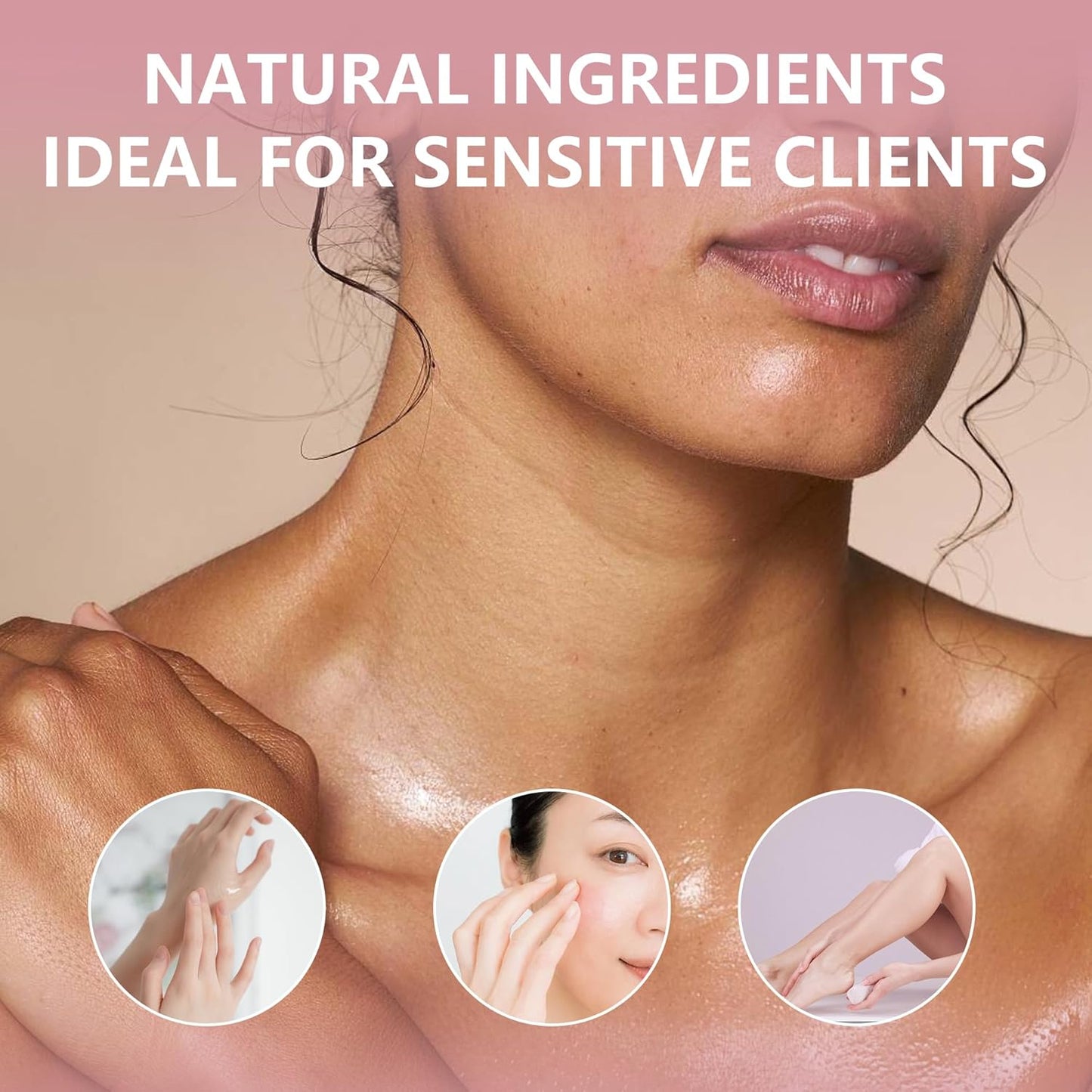 Hard Wax, 1lb Wax Blocks for Hair Removal Sensitive Skin with Rose Formula, Perfect for Full Body, Facial, Brazilian Bikini, and Legs at Home Wax Refill for Women Men